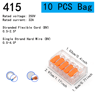 Orange Universal Quick Plug In Terminals Electrical Wire Connectors Set 7