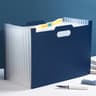 Foldable File Organizer Desk Storage Box With Label Pockets For Home Office 4