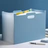 Foldable File Organizer Desk Storage Box With Label Pockets For Home Office 5