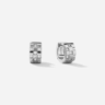 Vintage Sterling Silver Gold CZ Hoop Earrings For Women Elegant Thick Wedding Jewelry 5