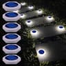 6 Pack Solar Driveway Lights IP68 Waterproof Solar Step Lights For Deck Stairs Fence And Pathway 0