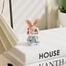 Cute Long Eared Rabbit Figurine 3D Car Dashboard Decor Electroplated Desktop Ornament 5