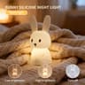 Cute Rabbit Night Light Soft Silicone LED Night Light Touch Sensor Nursery Table Lamp For Kids 4