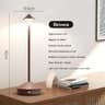 Rechargeable Cordless Table Lamp Touch Sensor LED Night Light With 3 Color Modes And Stepless Dimmi 7