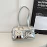 Cloud Charm Faux Leather Shoulder Bag With Bow Accent And Multi Pocket Design 10