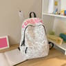 Star Print Nylon Backpack Large Capacity School And Travel Daypack 6