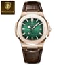 Luxury Square Mens Quartz Watch With Leather Strap Luminous Dial And Date 9