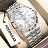 Luxury Mens Quartz Watch With Week Date Luminous Dial And Stainless Steel Band 6