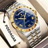 Luxury Mens Quartz Watch With Week Date Luminous Dial And Stainless Steel Band 9