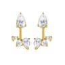 Smyoue Pear Cut Moissanite Stud Earrings In Sterling Silver 0