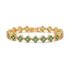 Gold Plated Flower Necklace And Bracelet Set For Women 15