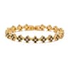Gold Plated Flower CZ Necklace And Bracelet For Women 26