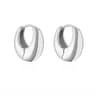 Lustre Pearl Hoops Gold Plated Textured Chunky Earrings For Women 12