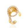 Gold Plated Zircon Jewelry Set For Women With Dangle Earrings Bracelet And Rings 15