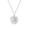 Sea Blue Crystal Goddess Portrait Pendant Necklace For Women 6