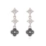 Sparkling Cubic Zirconia Floral Tassel Earrings For Women 0