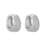 Gold Plated Huggie Earrings With CZ Zircon For Women 7