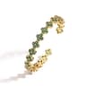 Gold Plated Flower Bracelet For Women With Colorful Zirconia Adjustable Fit 10