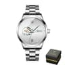 Luxury Skeleton Automatic Watch For Men Stainless Steel Mechanical Timepiece 8