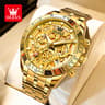Mens Chronograph Watch Waterproof Luminous Luxury Quartz Watch 8