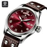 Luxury Mens Quartz Watch Waterproof Luminous Week Date Leather Strap 7