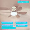 Smart LED Ceiling Fan Light E26 E27 Base 2040W with Wireless Remote and 3 Lighting Modes for Livin