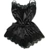 Sexy Lace Satin Pajama Set For Women VNeck Stretch Sleepwear Strap Vest Top Shorts Nightwear Linger 1
