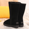 Girls Winter Snow Boots Waterproof Warm Genuine Leather Fur Knee High Australia Velvet Winter Boots 5