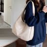 Fashionable Black Leather Tote Bag Large Capacity Simple Casual Womens Commuting Bag Versatile Shou 5