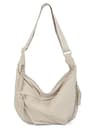 Womens Trendy Soft Cloth Shoulder Bag Solid Color Casual Handbag Big Crossbody Bags Fashionable Sho 8