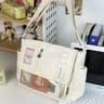 Japanese Harajuku School Bags For Teenage Girls Transparent Itabag Crossbody Bag DIY Badges Display 7