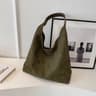 Autumn And Winter Vintage Womens Bag Retro Suede Shoulder Bag Large Capacity Solid Color Casual Com 6