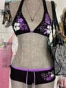 Sexy Womens Bathing Bikini Vintage Flower Print Halter Swimwear High Street Beach Fashion Set 5