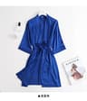 Silk Satin Women Wedding White Bride Robe Sleeve Morning Gown Loose Nightgown Kimono Bathrobe Sleep 4