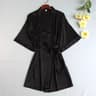 Silk Satin Women Wedding White Bride Robe Sleeve Morning Gown Loose Nightgown Kimono Bathrobe Sleep 8