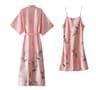 Sexy Nightwear Gown Women Pyjama V Neck Silky Sleepwear Spring Lady Sleep Suit Robe Homewear Neglig 1