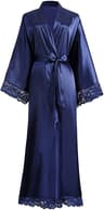 2019 New Silk Satin Lace Robes Bridesmaid Bride Robes Wedding Long Robe Bathrobe Womens Robe Linger 4