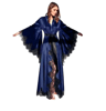 Black Silk Satin Women Robes Sleepwear Kimono Pajamas Lace Trim Wedding Dress Long Pure Silk Bride  2