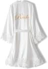 Bride Robe Wedding Bridesmaid Rose Gold Satin Lace Robe Bridal Dressing Gown Bridesmaid Gift Pajama 4