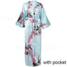 Women Satin Long Robe Sexy Wedding Bride Bridesmaid Gown Oversize Bathrobe With Pockets Loungewear  7