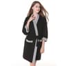 Black Cotton Waffle Men Bathrobe Gown Sleepwear Loose Casual Nightwear Sauna Spring Summer Home Wea 7