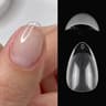Super Short Almond Full Cover Sculpted Soft Gel Nail Tips Capsule Americaine Gel X Press On Artific 4