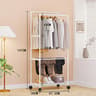 Multifunctional Coat Rack Double Pole With Shelf For Entryway Durable Sturdy Design Storage Shelves
