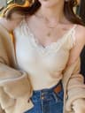 Sexy Lace Tank Top Women Cropped Cute White Camis Korean Sleeveless Black Vest Summer Coquette Clot 2