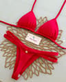 Sexy Print Bikini Sets Halter Laceup Tops Thongs Beach Bathing Suit Y2k Swimsuits For Women Stylish 5