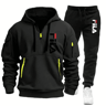 Two Sets Of 2025 New Fashionable Mens Sportswear A Zippered Hooded Sweatshirt And Sweatpants For Ca 9