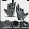 Fishing Gloves for Men Summer Three Finger Cut Gloves Anti Slip Ice Silk Breathable Thin UV Sunsc