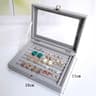 Display Organizer Box For Jewelry Velvet  Glass Tray Holder Case For Rings  Earrings 7