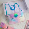 Childrens Plush Crossbody Bag Plush Unicorn Square Squint Shoulder Bag For Kindergarten Girls Carto 7