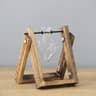 Heart Shape Wooden Frame Glass Vase Vintage Bonsai Hydroponic Plant Vase For Wedding 5